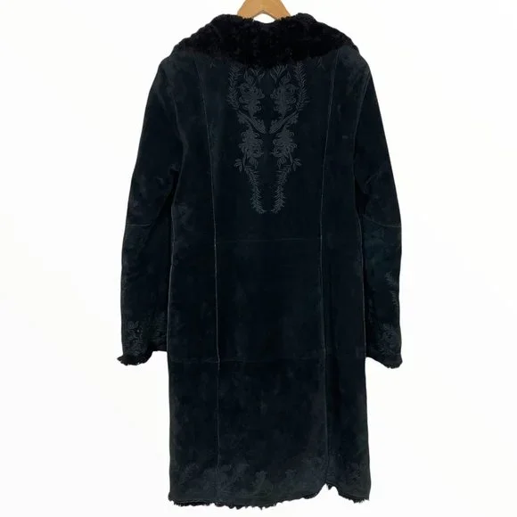 Express Black Leather Jacket Classic Style - Picture 4 of 16